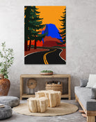Clacier Road With Half Dome by Rosi Feist on GIANT ART - illustration half dome