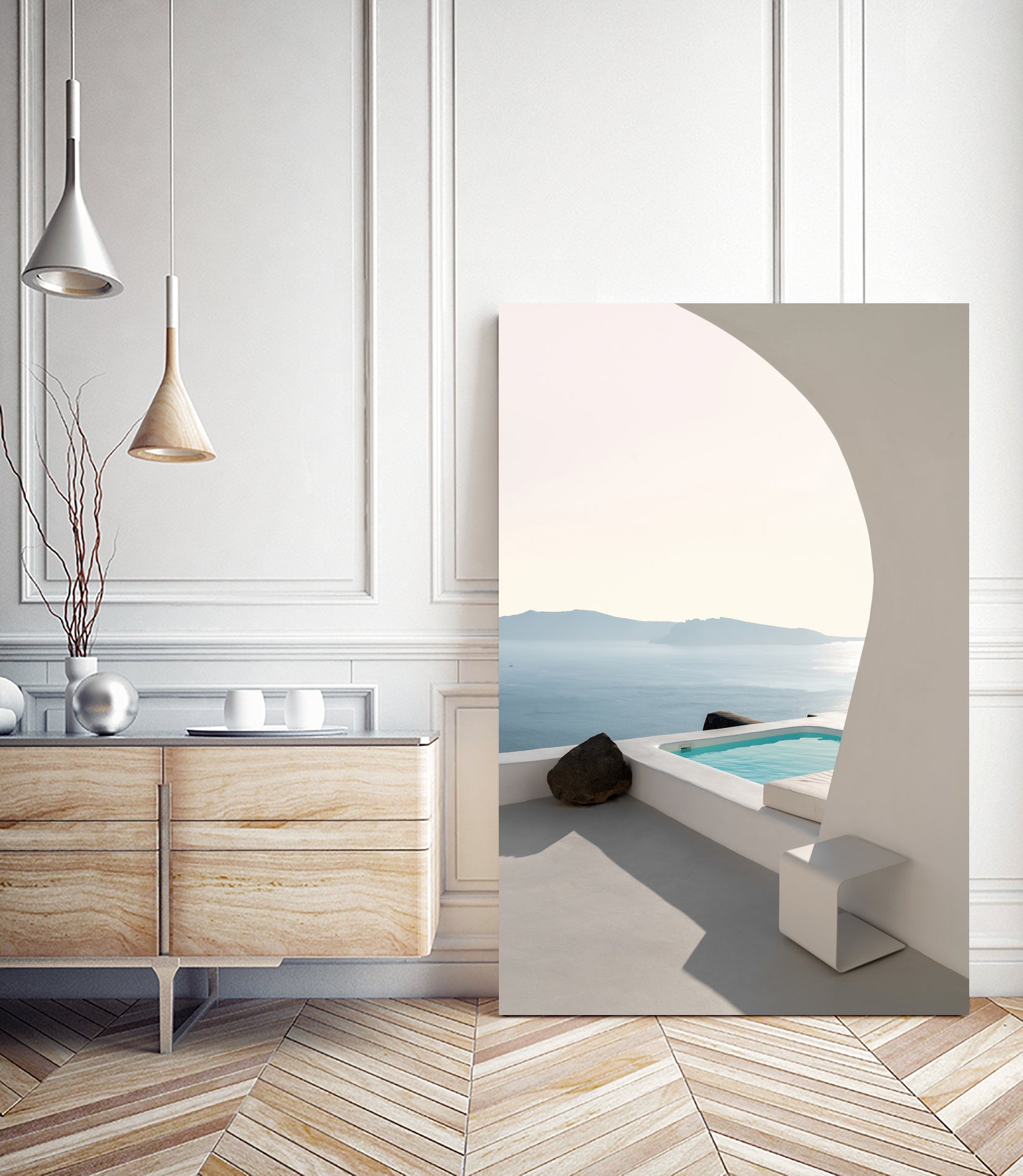 Aenaon Seaview Villa by Minorstep on GIANT ART - blue photgraphy harmony