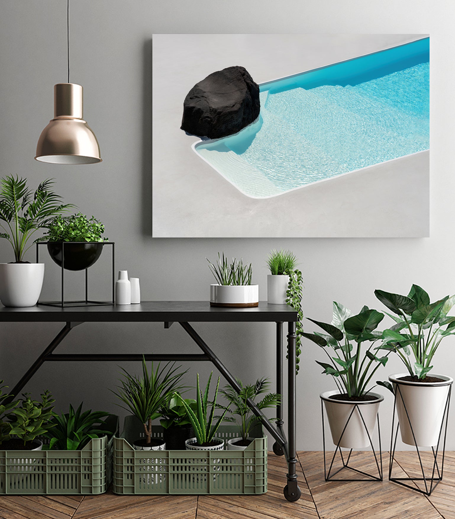 The Pool by Minorstep on GIANT ART - bleu photography greek