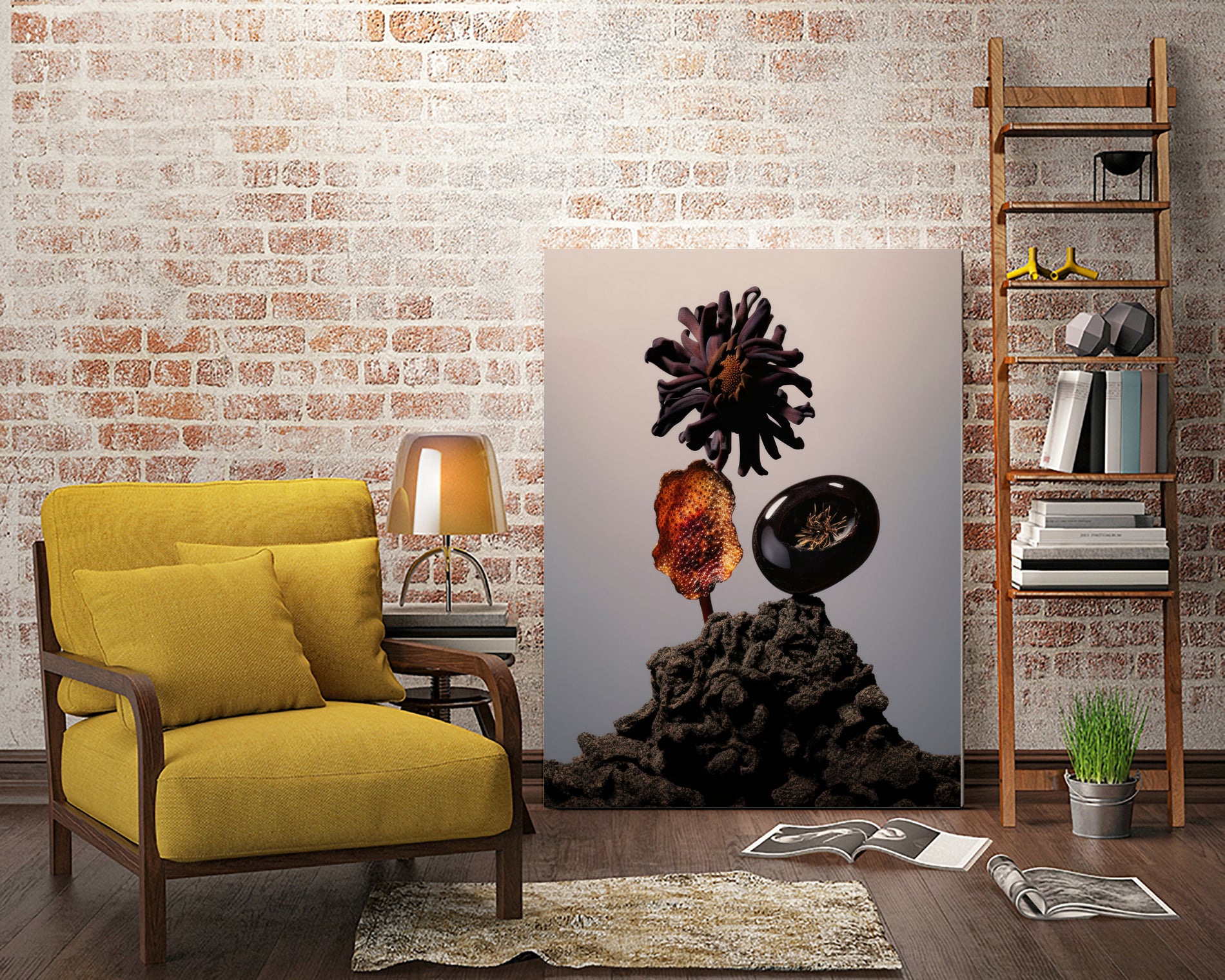 Still Life Flowers No1 by Minorstep on GIANT ART - red flowers and plants floral