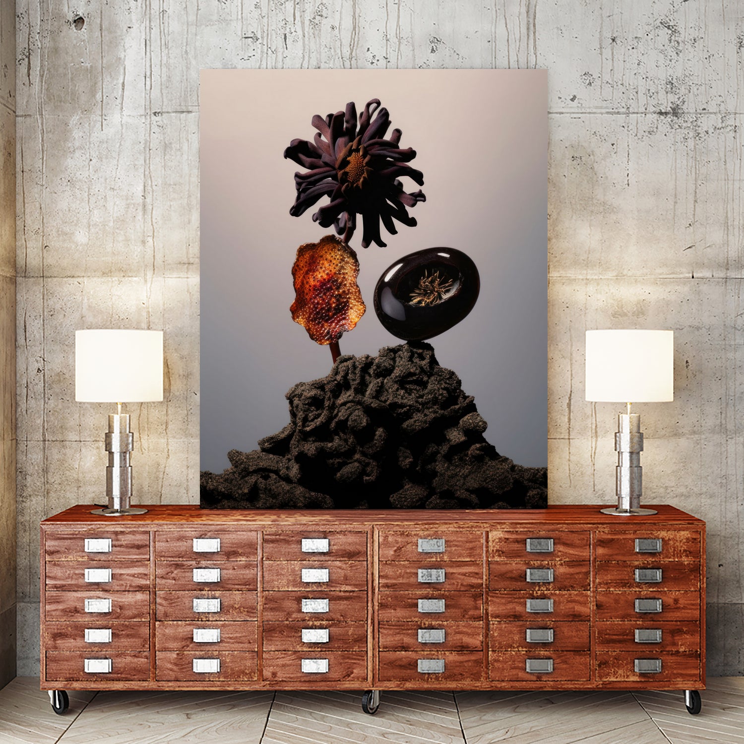 Still Life Flowers No1 by Minorstep on GIANT ART - red flowers and plants floral