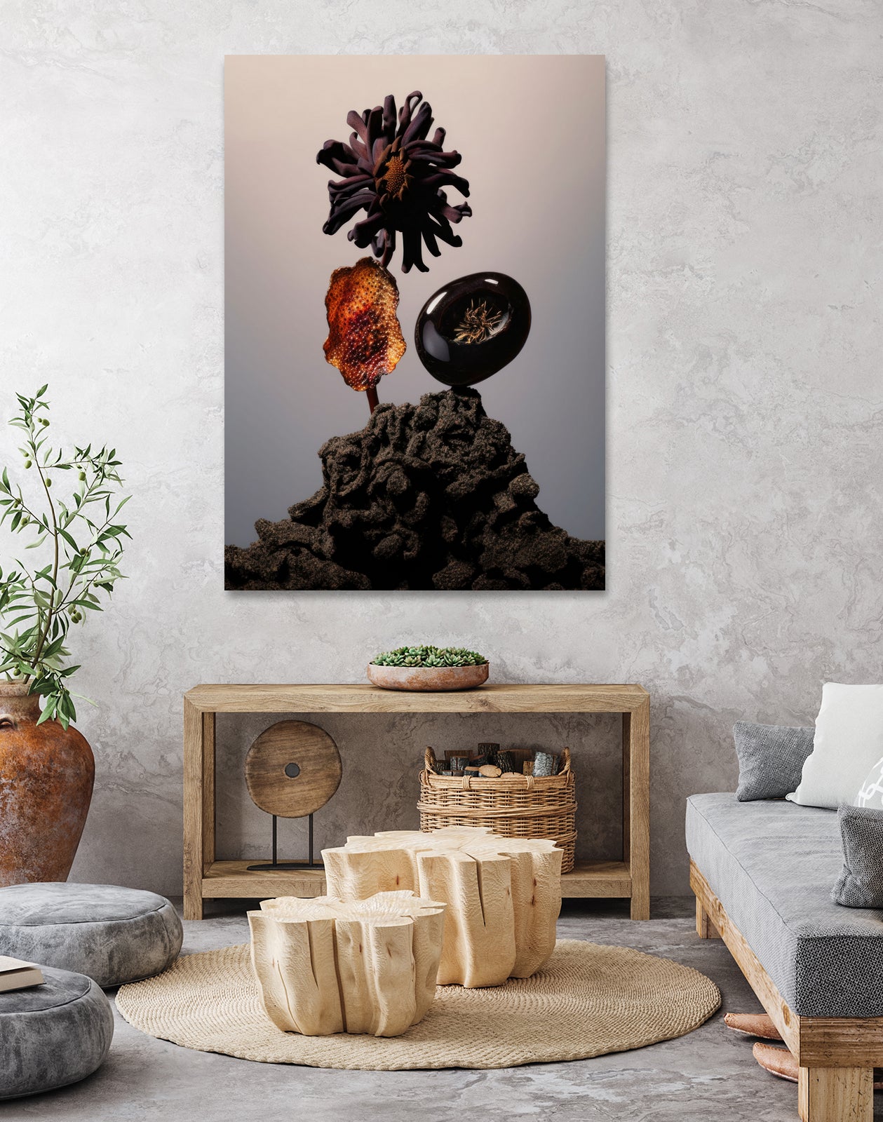 Still Life Flowers No1 by Minorstep on GIANT ART - red flowers and plants floral