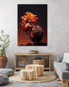 Still Life Flowers No4 by Minorstep on GIANT ART - red flowers and plants studio