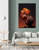 Still Life Flowers No4 by Minorstep on GIANT ART - red flowers and plants studio