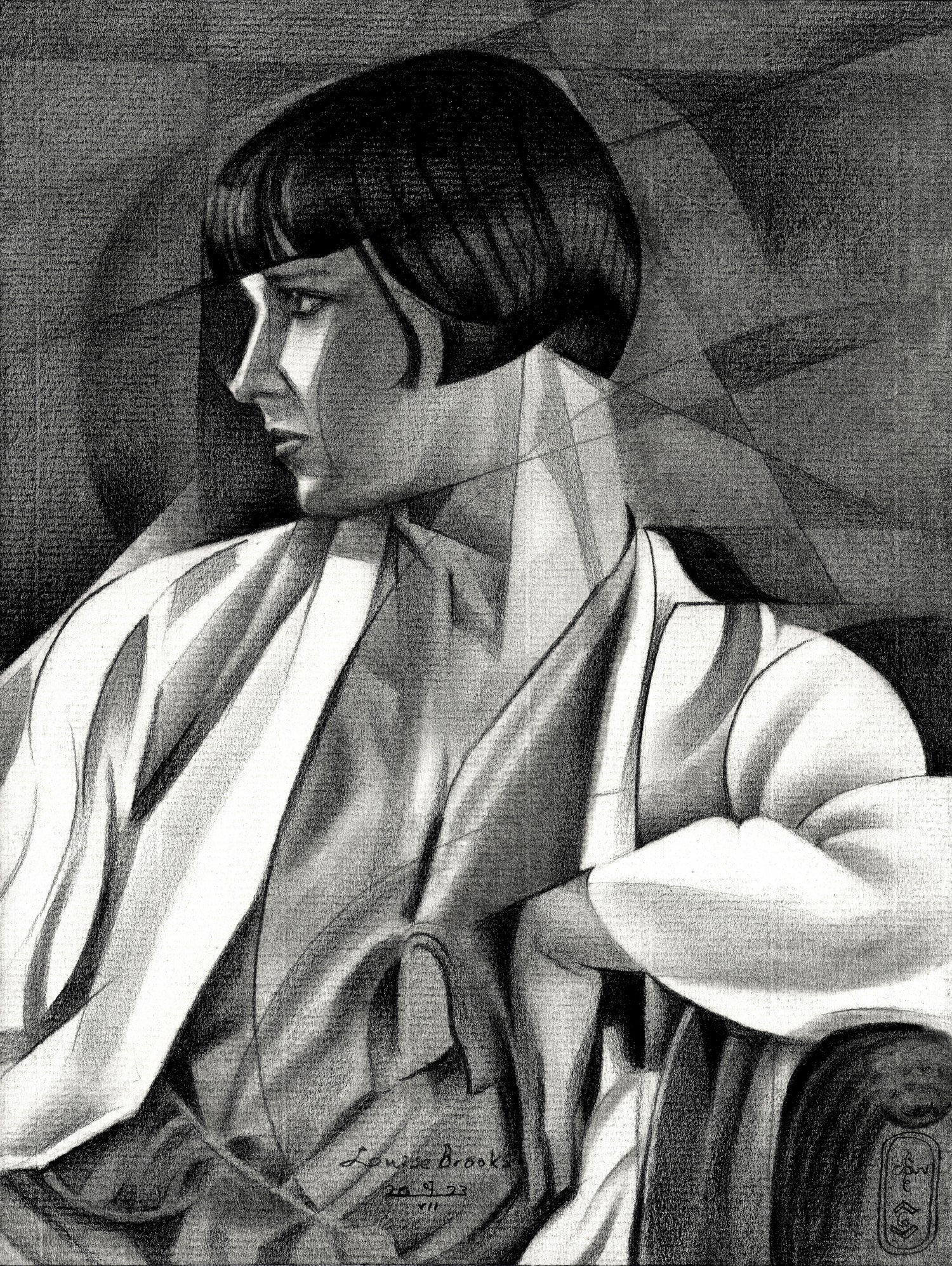 Louise Brooks 07 07 23 by Corne on GIANT ART - illustration louise brooks