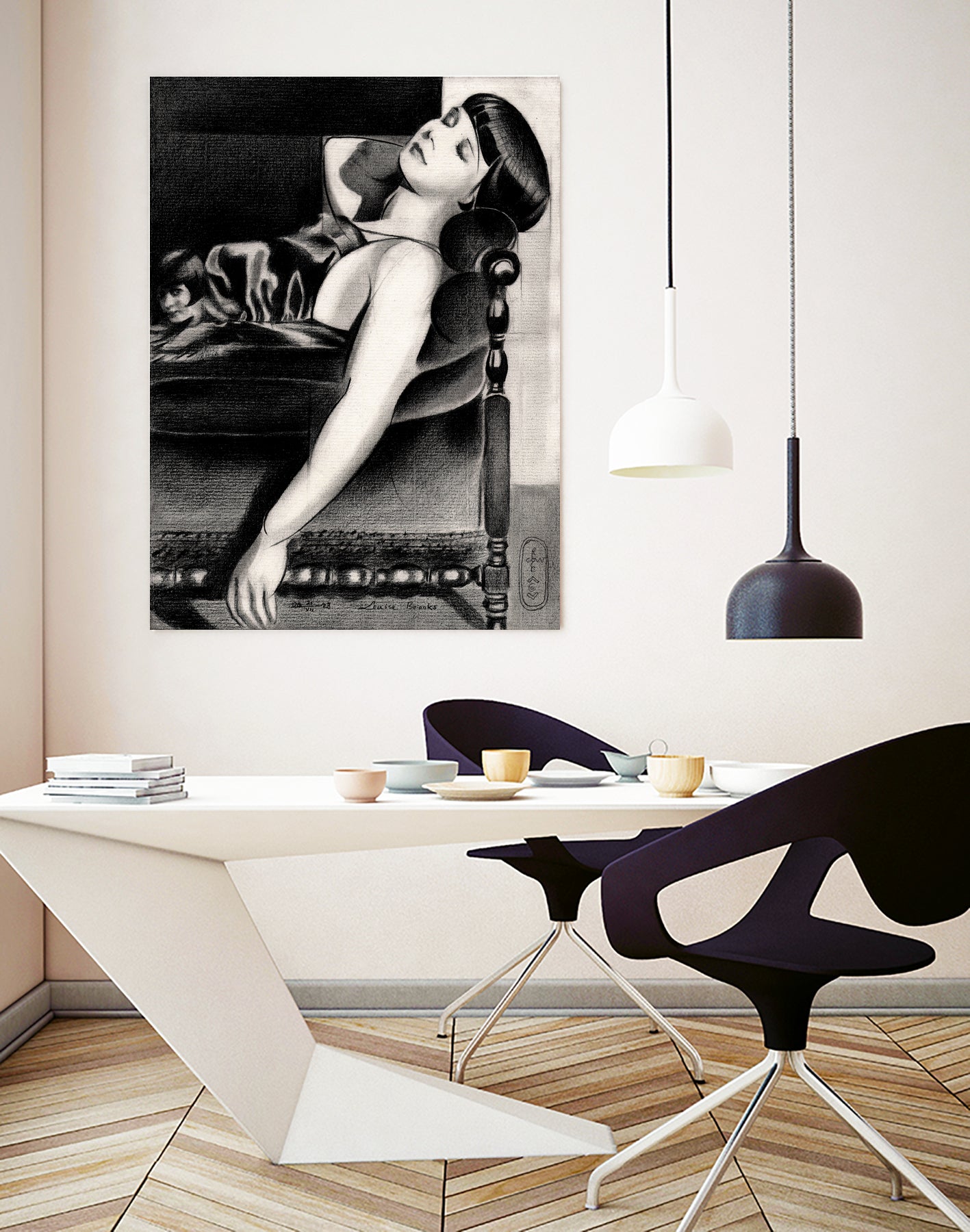 Lulu - 21-07-23 by Corne Akkers on GIANT ART - white figurative