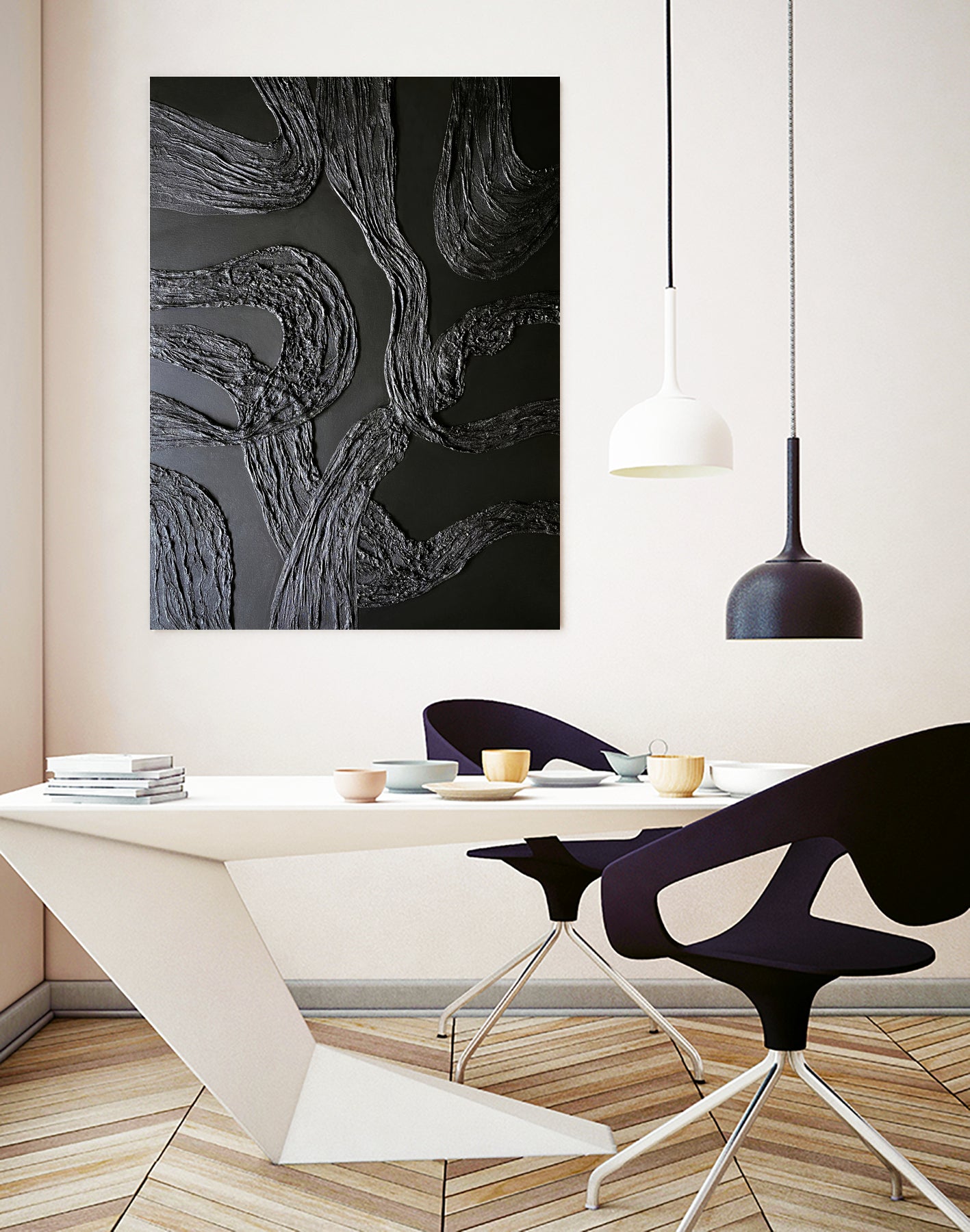 TANGO IN THE NIGHT by ALLA on GIANT ART - abstract 3d painting