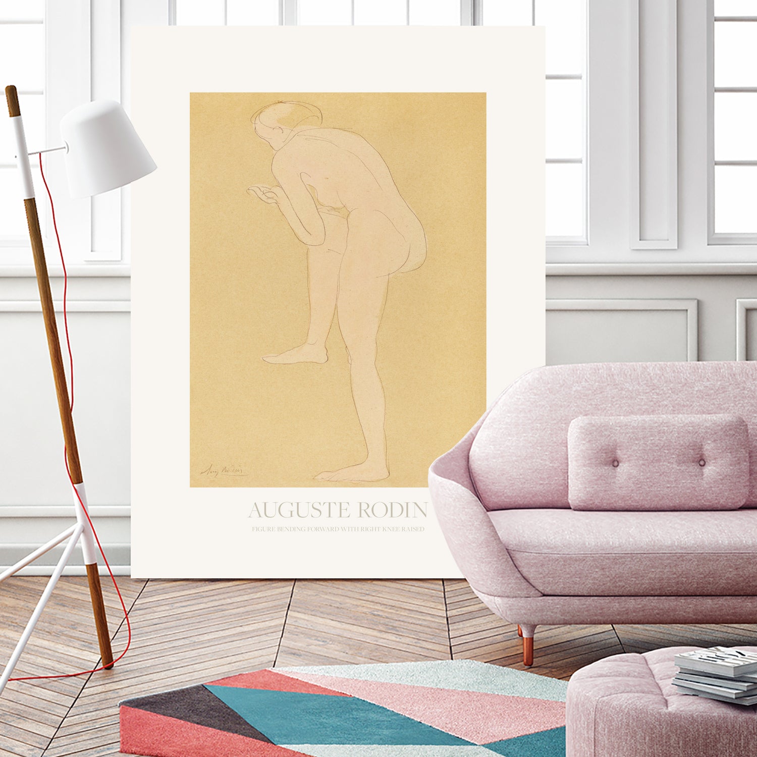 Figure Bending Forward With Right Knee Raised by Auguste Rodin on GIANT ART - auguste rodin figurative auguste rodin