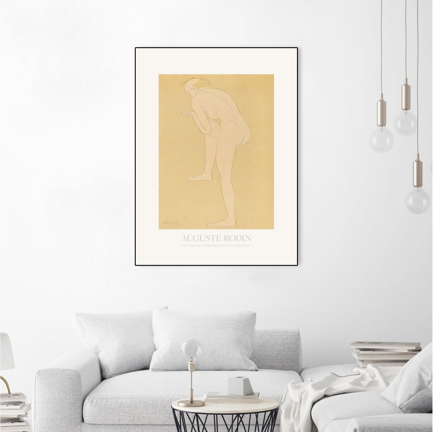 Figure Bending Forward With Right Knee Raised by Auguste Rodin on GIANT ART - auguste rodin figurative auguste rodin