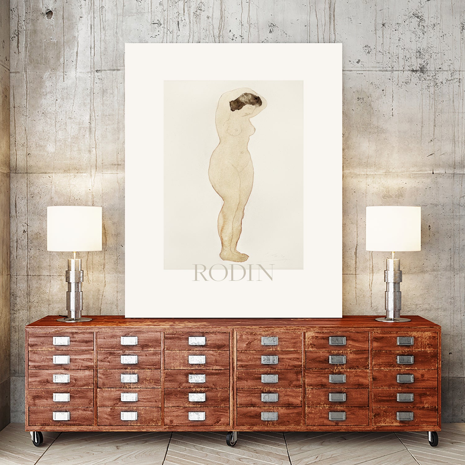 Nude by Standing With Hands On Head Auguste on GIANT ART - rodin auguste rodin rodin