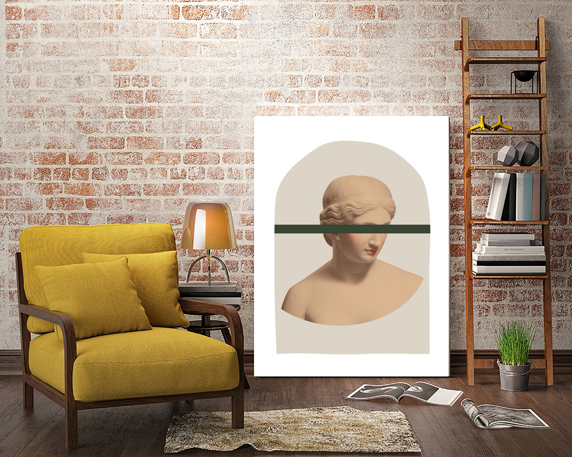 Artemis Mustard and Green by Grace Digital Art on GIANT ART -  figurative