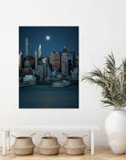 Lunar Elegance over Manhattan by Wei (David) Dai on GIANT ART - landscape usa