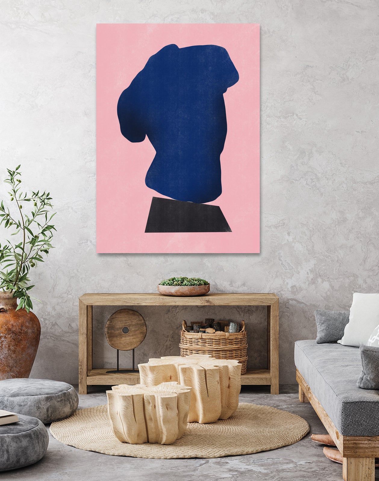 Stone Sculpture In Blue by Little Dean on GIANT ART