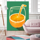 Vibrant Orange Cleverly Illustrated by Little Dean on GIANT ART - orange illustration food and drinks orange illustration