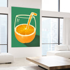 Vibrant Orange Cleverly Illustrated by Little Dean on GIANT ART - orange illustration food and drinks orange illustration