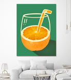 Vibrant Orange Cleverly Illustrated by Little Dean on GIANT ART - orange illustration food and drinks orange illustration