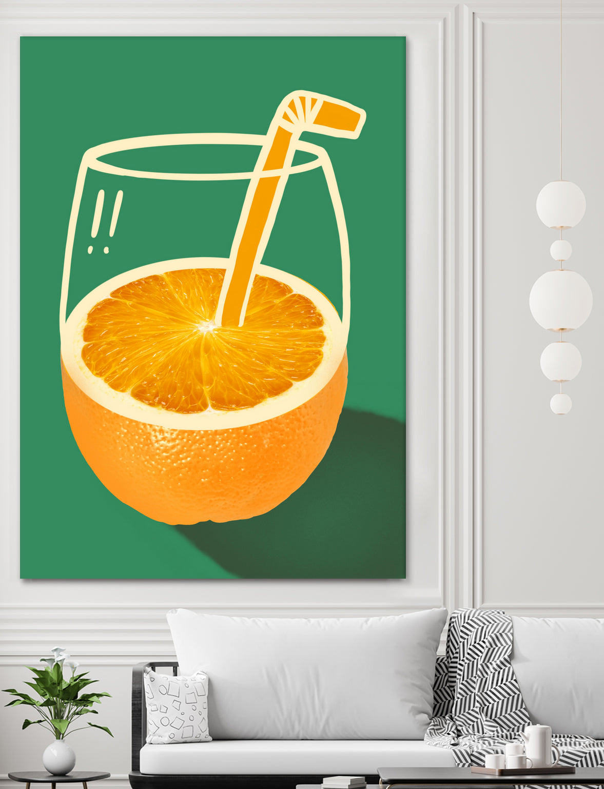 Vibrant Orange Cleverly Illustrated by Little Dean on GIANT ART - orange illustration food and drinks orange illustration