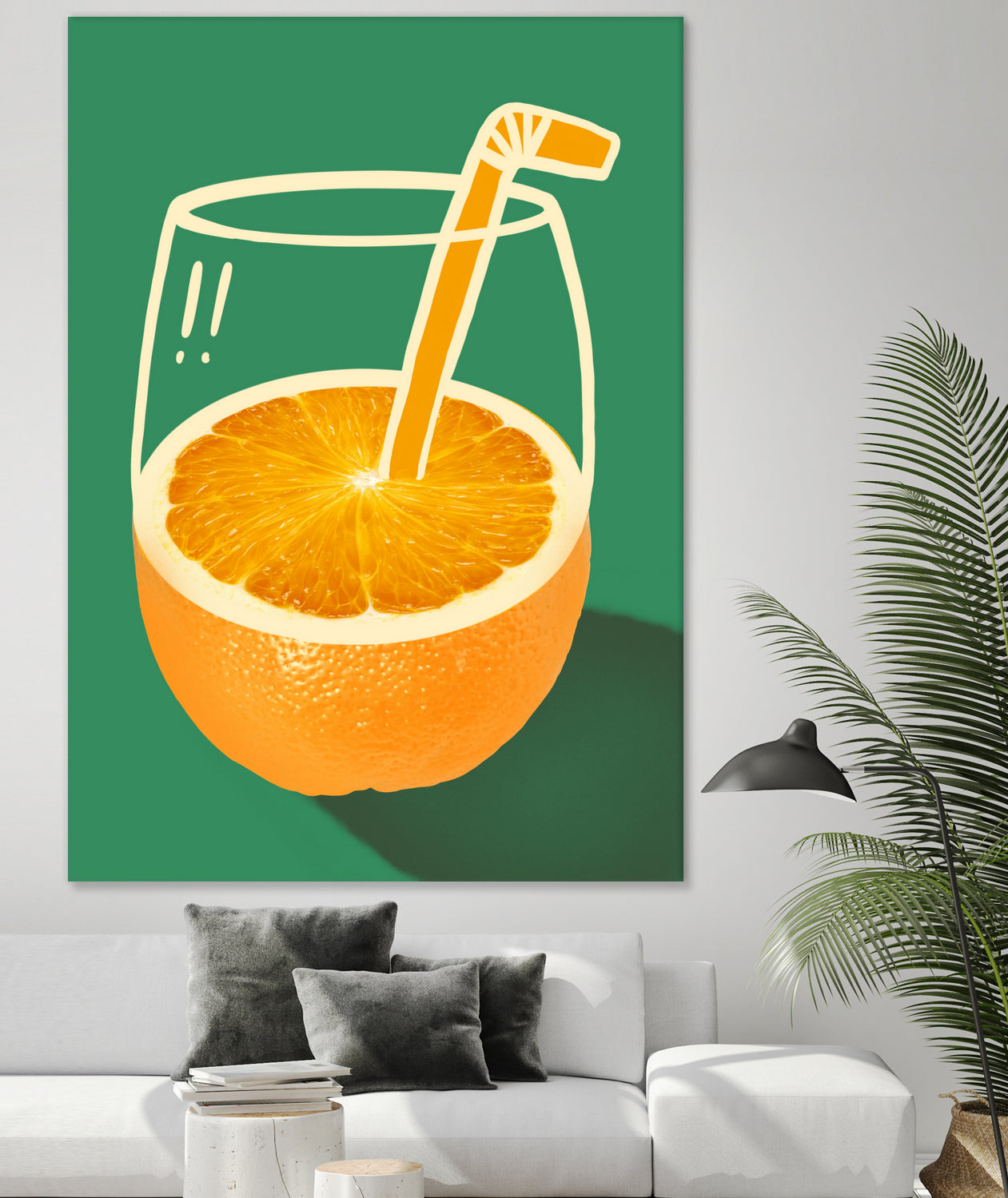 Vibrant Orange Cleverly Illustrated by Little Dean on GIANT ART - orange illustration food and drinks orange illustration