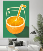 Vibrant Orange Cleverly Illustrated by Little Dean on GIANT ART - orange illustration food and drinks orange illustration