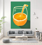 Vibrant Orange Cleverly Illustrated by Little Dean on GIANT ART - orange illustration food and drinks orange illustration