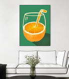 Vibrant Orange Cleverly Illustrated by Little Dean on GIANT ART - orange illustration food and drinks orange illustration