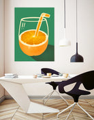 Vibrant Orange Cleverly Illustrated by Little Dean on GIANT ART - orange illustration food and drinks orange illustration