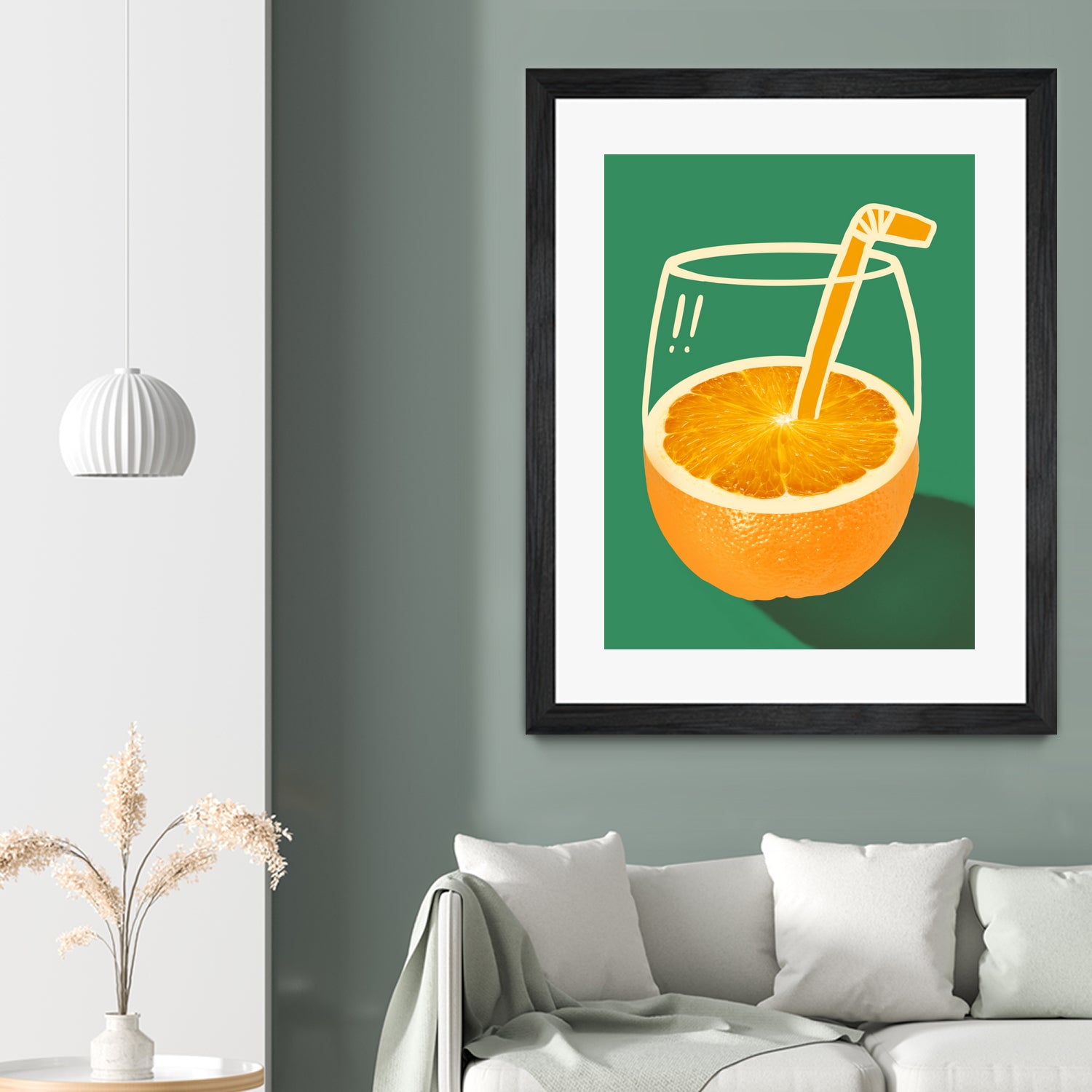 Vibrant Orange Cleverly Illustrated by Little Dean on GIANT ART - orange illustration food and drinks orange illustration