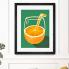 Vibrant Orange Cleverly Illustrated by Little Dean on GIANT ART - orange illustration food and drinks orange illustration