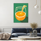 Vibrant Orange Cleverly Illustrated by Little Dean on GIANT ART - orange illustration food and drinks orange illustration