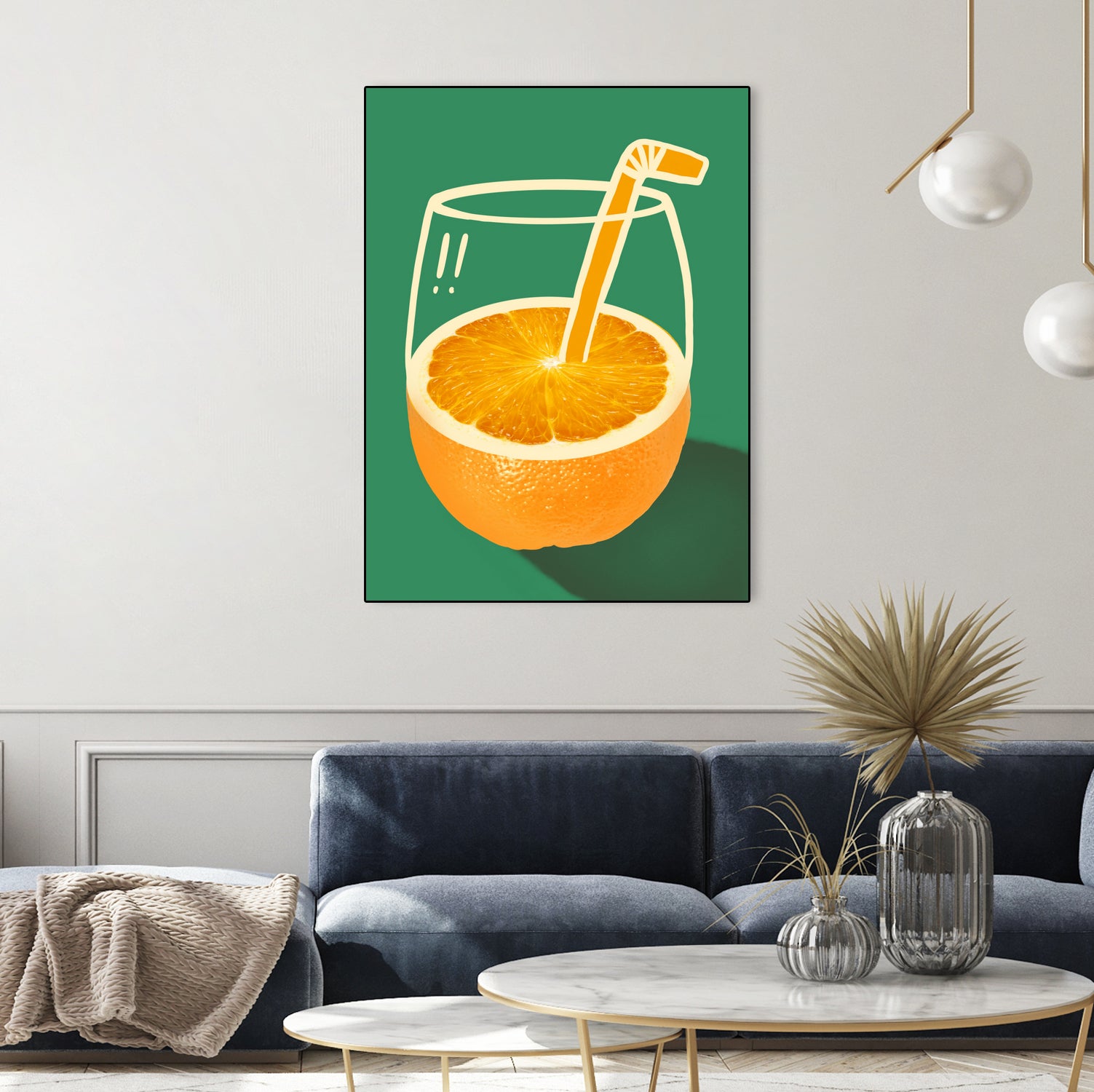 Vibrant Orange Cleverly Illustrated by Little Dean on GIANT ART - orange illustration food and drinks orange illustration