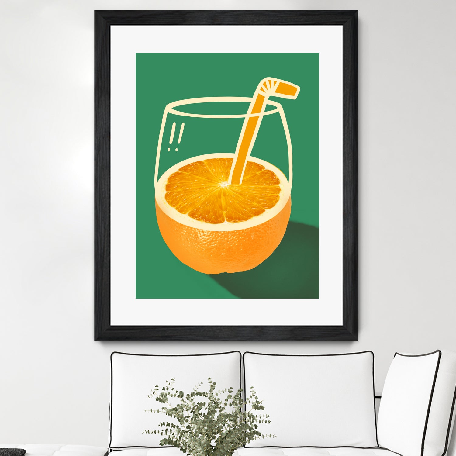 Vibrant Orange Cleverly Illustrated by Little Dean on GIANT ART - orange illustration food and drinks orange illustration