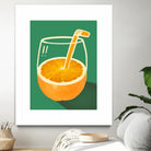 Vibrant Orange Cleverly Illustrated by Little Dean on GIANT ART - orange illustration food and drinks orange illustration