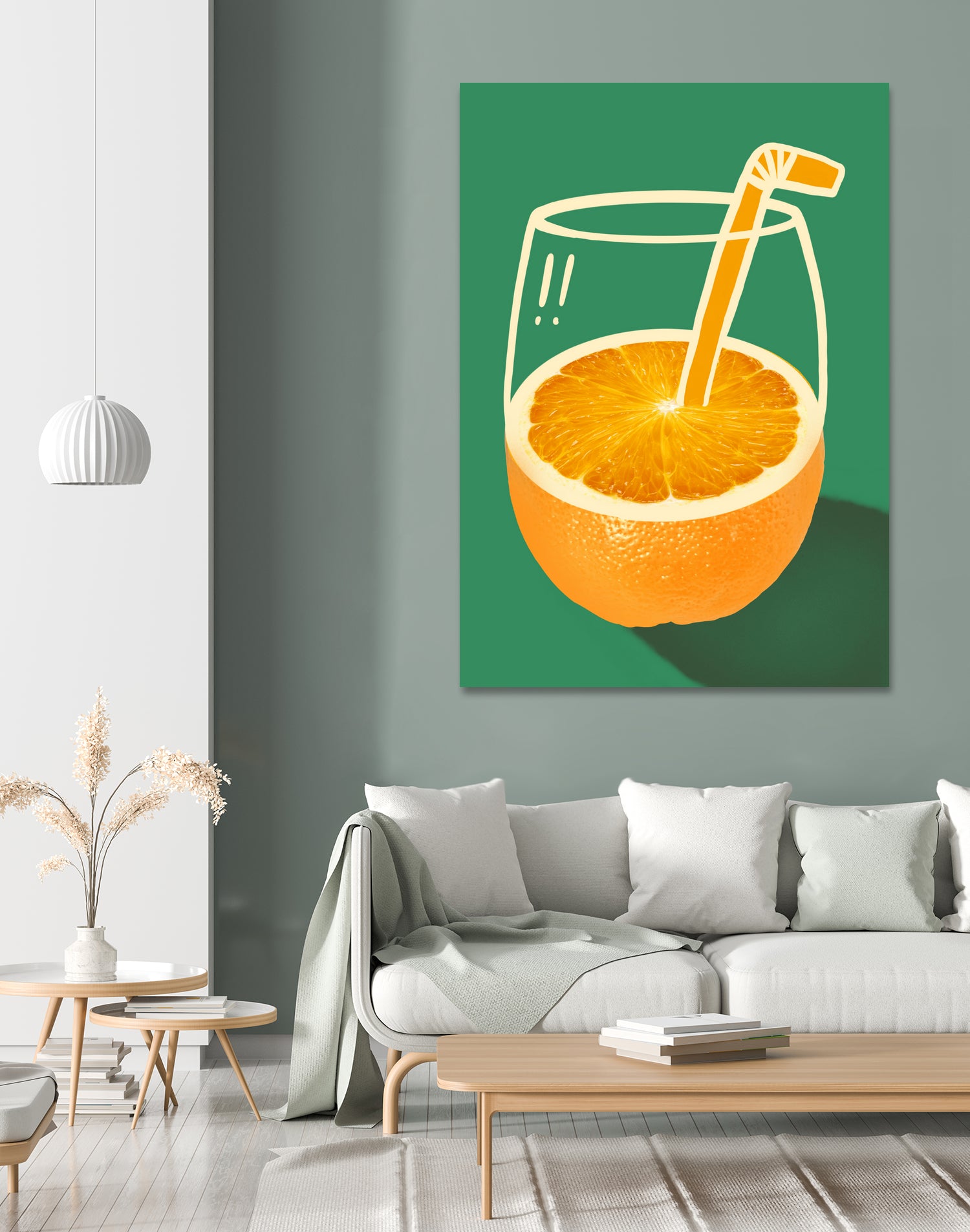 Vibrant Orange Cleverly Illustrated by Little Dean on GIANT ART - orange illustration food and drinks orange illustration