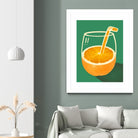 Vibrant Orange Cleverly Illustrated by Little Dean on GIANT ART - orange illustration food and drinks orange illustration