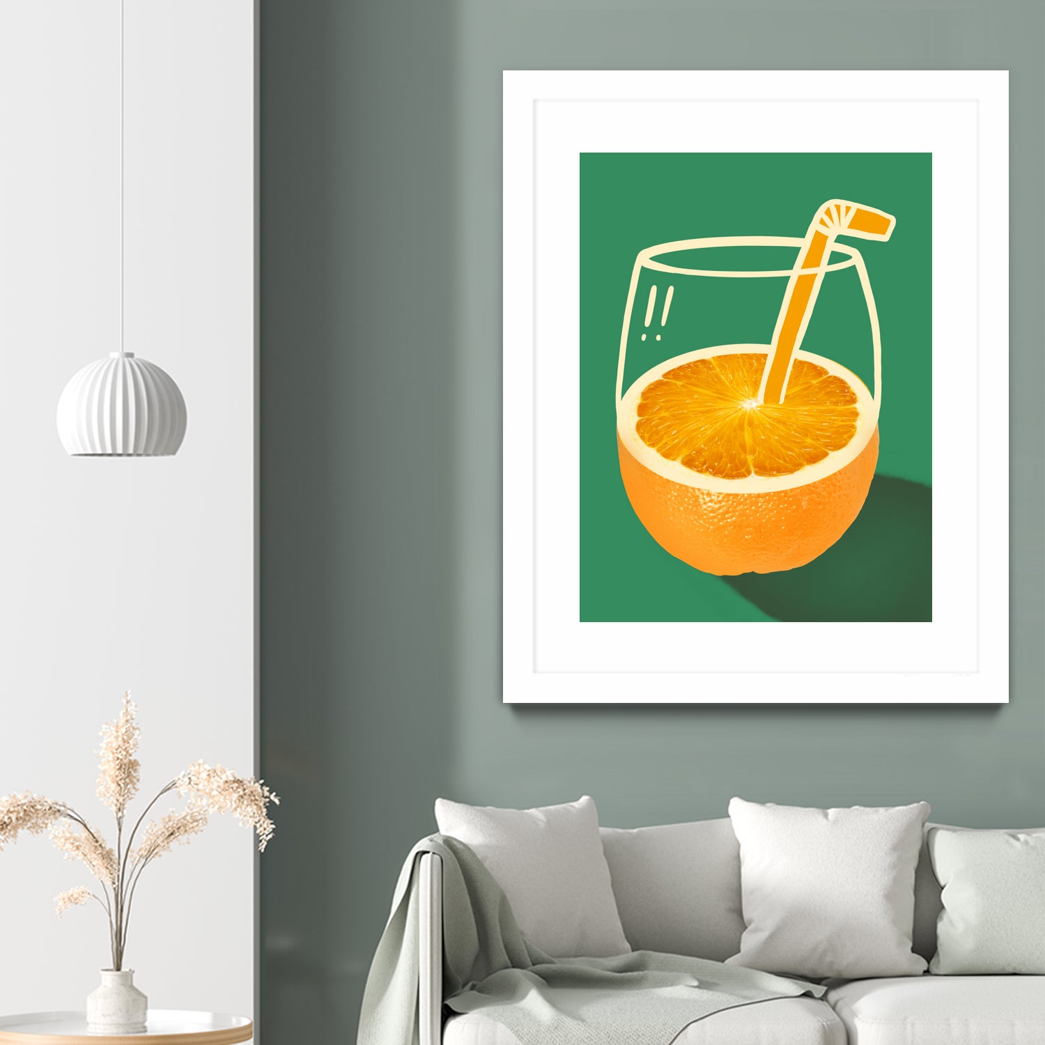 Vibrant Orange Cleverly Illustrated by Little Dean on GIANT ART - orange illustration food and drinks orange illustration