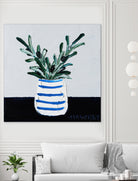 Navy Olive Master by Angela on GIANT ART - green illustration painterly