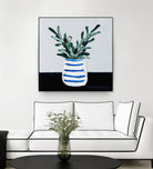 Navy Olive Master by Angela on GIANT ART - green illustration painterly