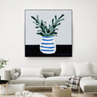 Navy Olive Master by Angela on GIANT ART - green illustration painterly