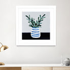 Navy Olive Master by Angela on GIANT ART - green illustration painterly