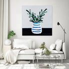 Navy Olive Master by Angela on GIANT ART - green illustration painterly