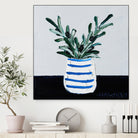 Navy Olive Master by Angela on GIANT ART - green illustration painterly