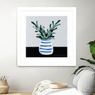 Navy Olive Master by Angela on GIANT ART - green illustration painterly