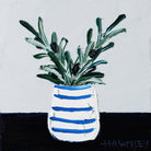 Navy Olive Master by Angela on GIANT ART - green illustration painterly