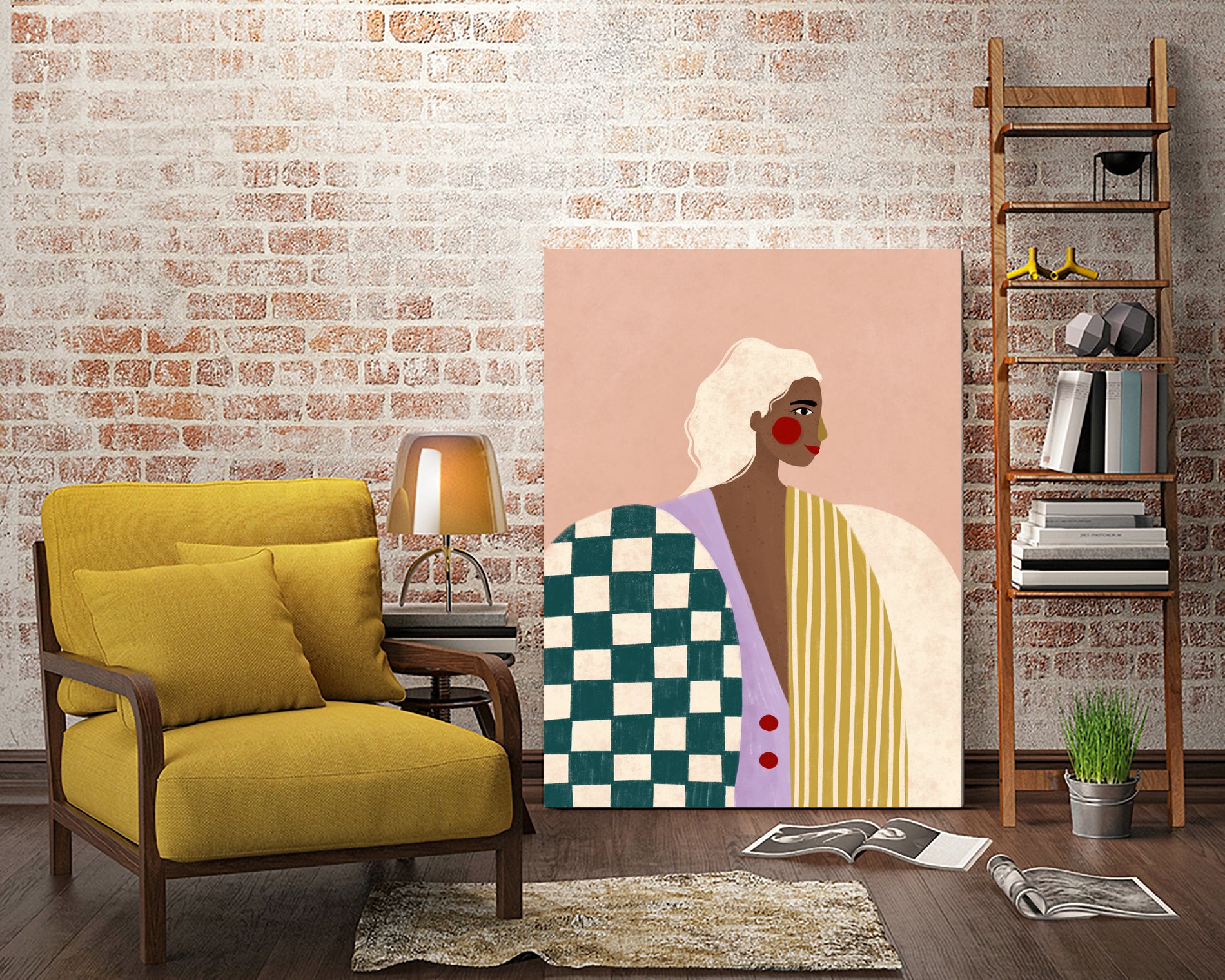 Funky Blouse by Bea Muller on GIANT ART - figurative checker