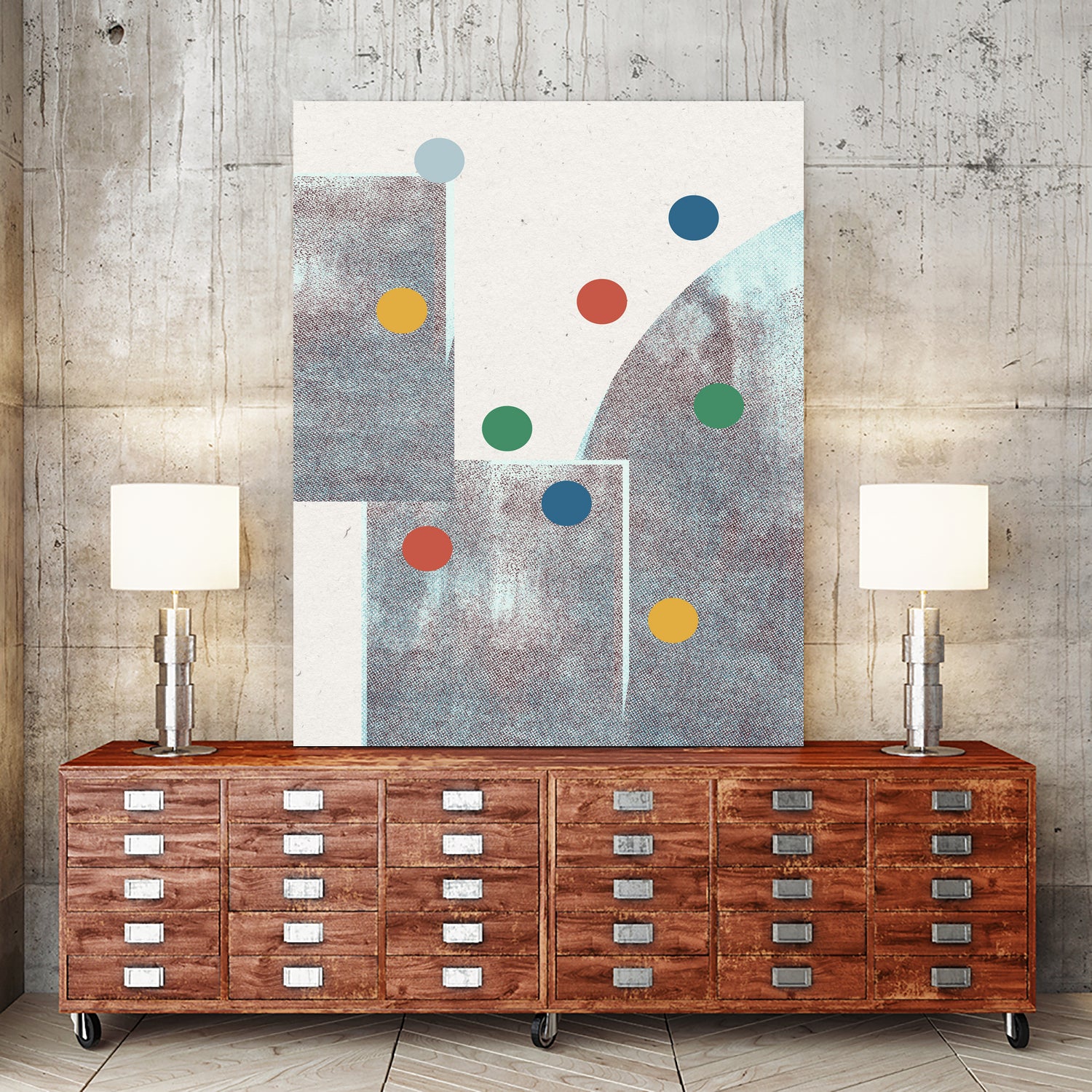 Retro Dots No.1 by The Miuus Studio  on GIANT ART - abstractt