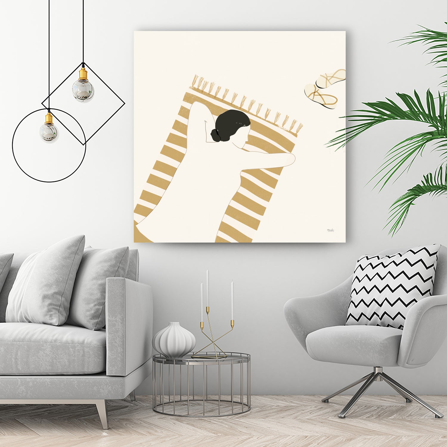 Burning Thoughts by Andi Bell Art on GIANT ART - landscape black and beige