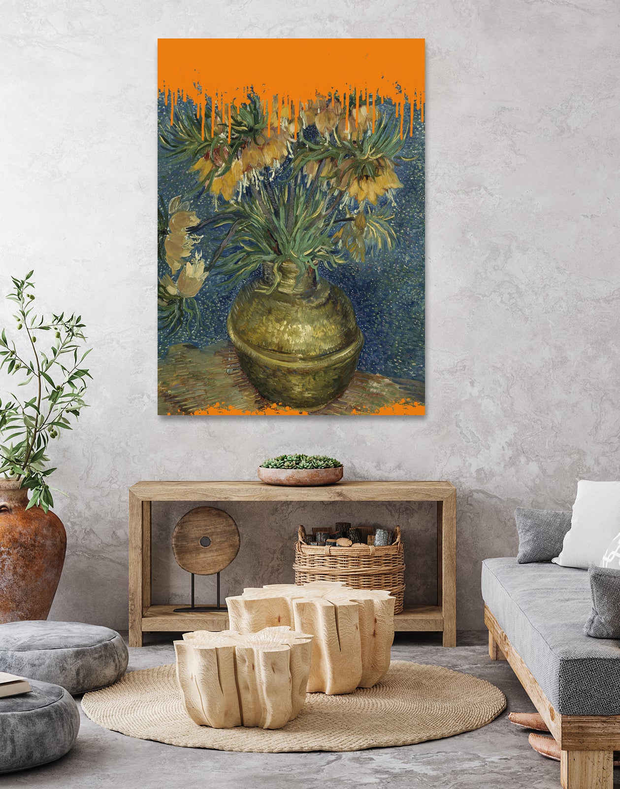 Collage Sunflowers and the splash Van Gogh by The on GIANT ART - art concept