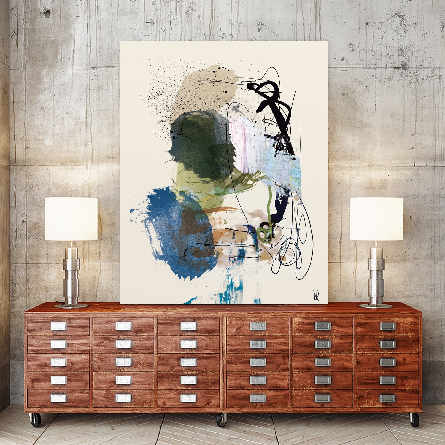 Twin Abstract by Dan on GIANT ART - hobday