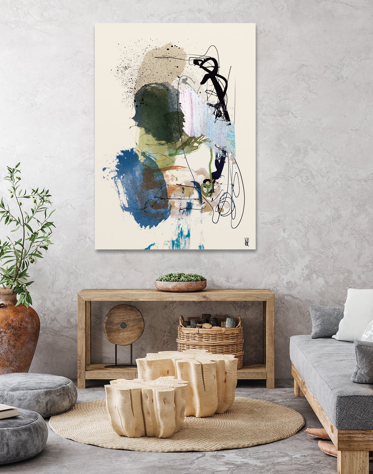 Twin Abstract by Dan on GIANT ART - hobday