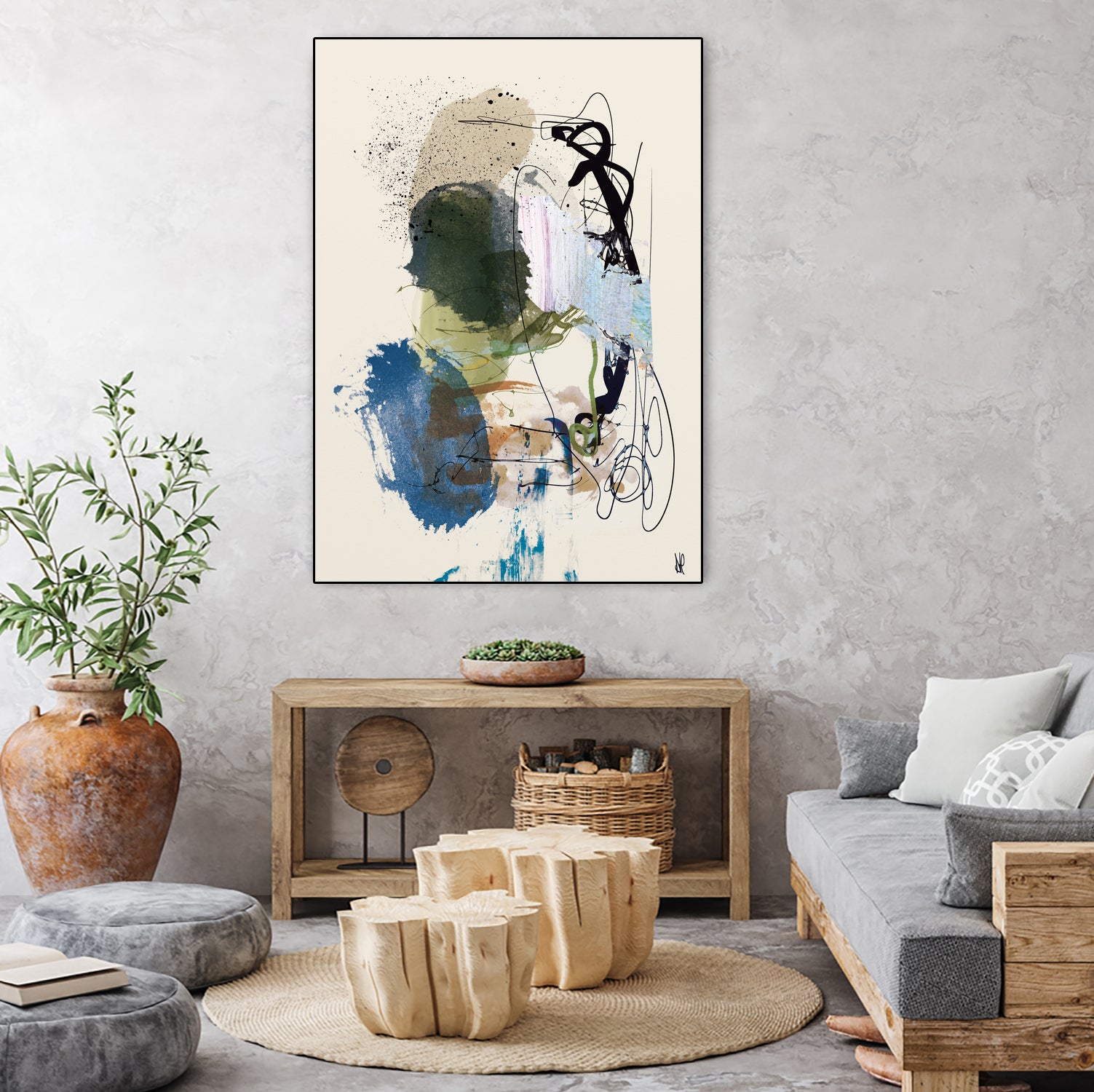 Twin Abstract by Dan on GIANT ART - hobday